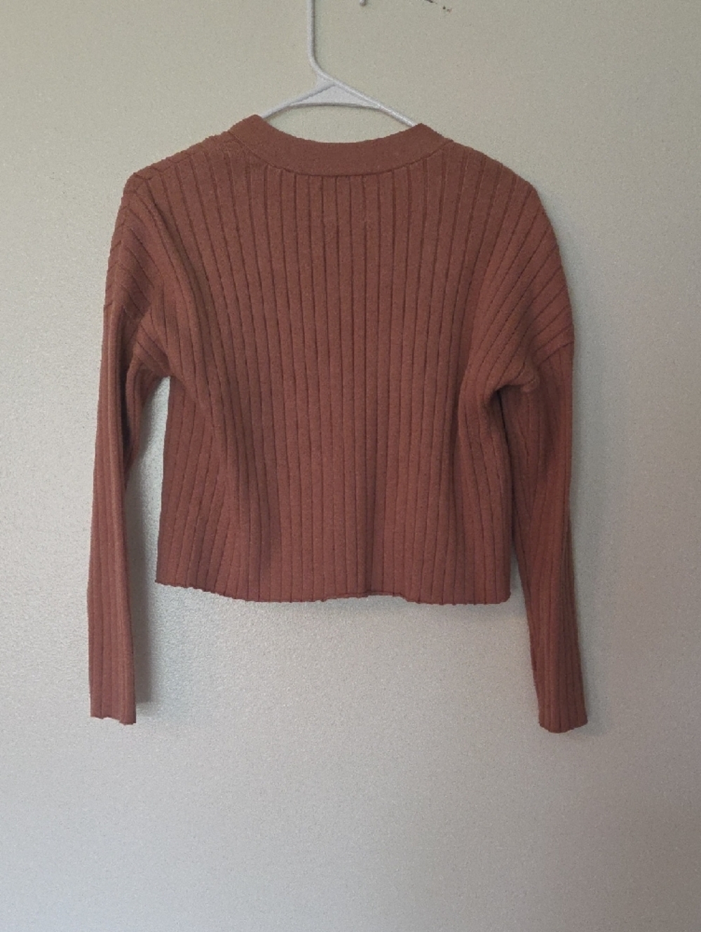Ribbed Tank and Button Cardigan Set in Mauve Rose - Picture 5 of 5